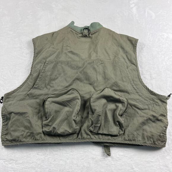 Ausable Vintage Green Fly Fishing Vest Size XL Full Zip Pockets Outdoor Sport - Picture 2 of 8
